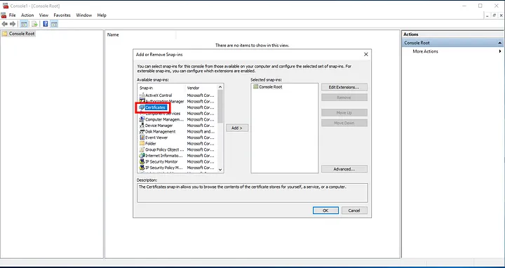 “Sertifikalar” (Certificates)